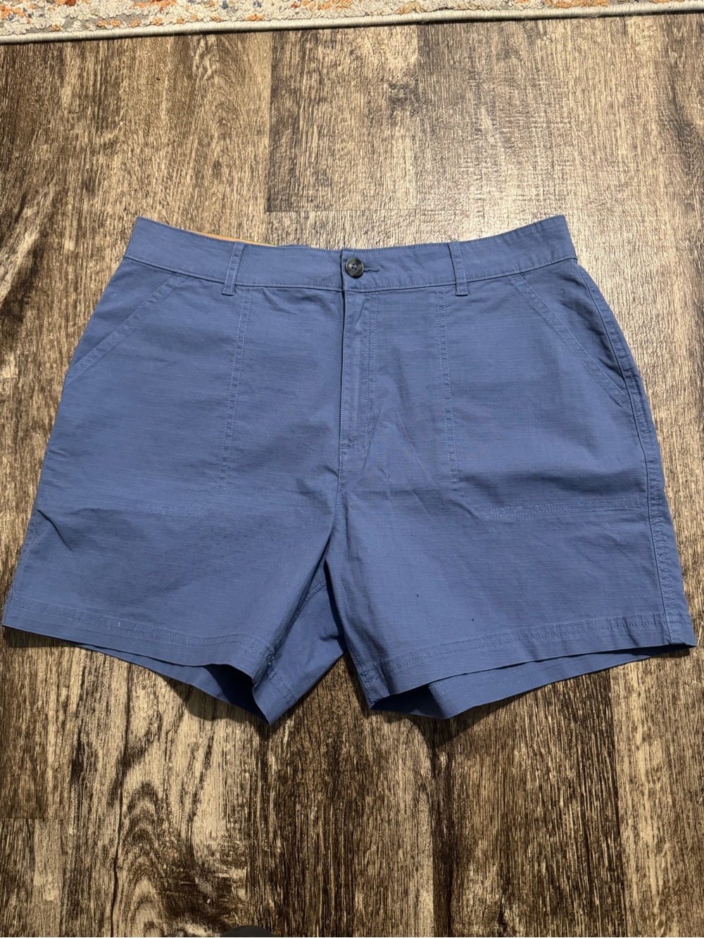 Eddie Bauer Slate Blue Flat Front Shorts